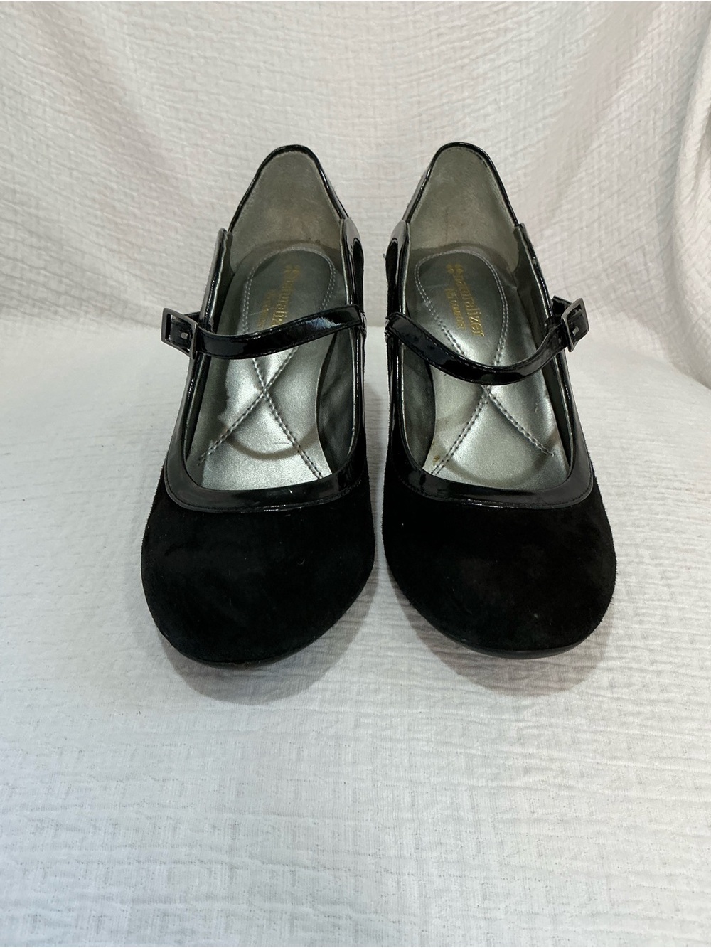 🤎 Naturalizer Brigid Black Leather 3” Heeled Mary JanePumps Heels Shoes Size 6.5 - Picture 2 of 7